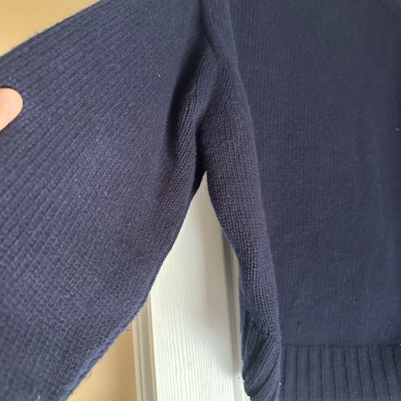 COS Chunky Pure Cashmere Crew Neck Jumper Sweater Navy - Picture 6 of 11